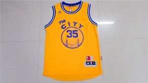 Maillot De Basket Golden State Warriors Kevin Durant 35 City Edition Tissus Sportif Fans Edition Jaune